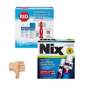 Rid and Nix not effective lice treatment